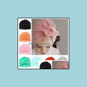 Nouvelle Europe Nous Chapeaux de bébé Chapeaux d'oreille de lapin Turban Noeud Head Wraps Infant Enfants Inde Oreilles Er Childen Lait Soie Bonnet Mz02 Drop Livraison 2021 A