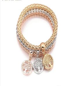 Nouvelle chaîne de maïs européenne et américaine Crossborder pour le bracelet shambala diamants pop-corn threecolor life flower bracelet bijoux9035615