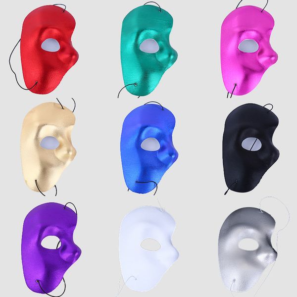 Nouveaux hommes et femmes créatifs européens et américains masque en tissu composite PVC fête de danse Halloween demi-visage ensemble