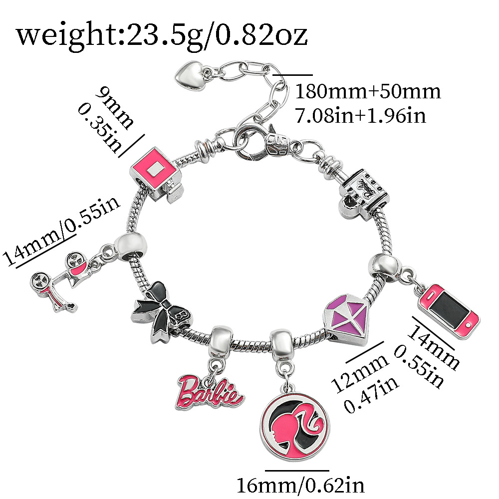 New European and American Fantasy Barbie Bracelet Panjiadora Bracelet Cartoon Jewelry