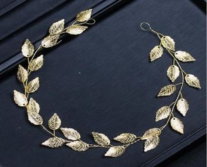 Nouveaux ornements de cheveux européens et américains, feuilles d'or et d'argent, accessoires pour robes de mariée, bandeaux de mariée, etc4415139