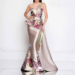 Nieuwe Europese en Amerikaanse damesavondjurk Banquet Banquet Temperament jaarlijkse bijeenkomst 3D -printen Borduurde jurk 216Z