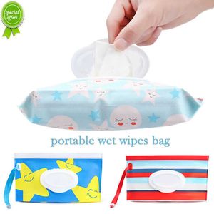 Nouveau EVA Baby Wet Wipe Pouch Wipes Holder Case Réutilisable Tissue Box Outdoor Portable Snap-Strap avec Flip Cover Poussette Accessoires