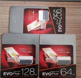 Nieuwe EVO plus 256 GB 128 GB 64 GB 32 GB geheugenkaart UHSI U3 Trans Flash TF -kaart met Adapter Retail Pakket3092604