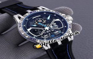 Nuevo Excalibur Spider Rddbex0749 Tourbillon Automatic Mens Watch Skeleton Dial Titanium Steel Case Strap Sport Sports Hello9638186