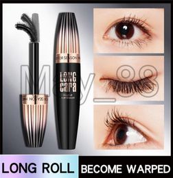 Máscara de maquillaje de nuevo ojo MacFee Long Volume Cara Feather Fashion Mascara Long Roll Conviértase en la máscara impermeable Warpped Water1695508