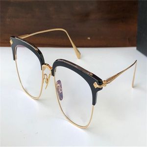 Nieuwe lenzenvloeistof frame bril SLUNTRADICTI mannen brillen ontwerp half-frame bril vintage steampunk stijl met case235N