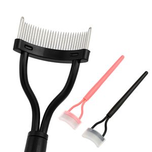 Nouveau recourbe-cils en métal, brosse à cils, peigne, outils de tri de greffons, séparateur de cils Portable, Mascara pliable, boucle, outil cosmétique de maquillage de beauté