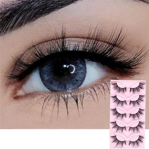 Nieuwe wimperverlenging Natuurlijk uiterlijk Fluffy Volume Lashes 100% handgemaakte dikke wimpers met transparante terriër