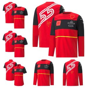 Nouveau costume de course F1 Formule 1 rouge costume d'équipe à manches courtes T-shirt respirant à séchage rapide pour hommes et femmes, grande taille personnalisation