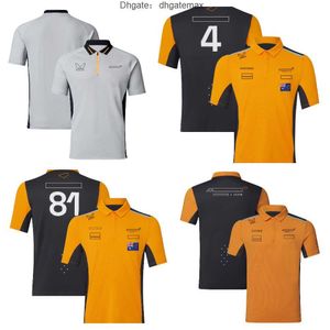 Nouveaux T-shirts F1 McLarens costume de course pilote d'équipe 2023 POLO T-shirt à manches courtes à séchage rapide personnalisé pour hommes et femmes.