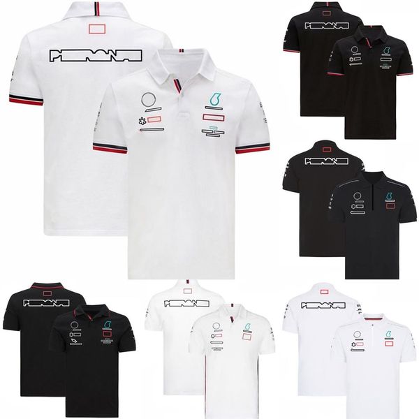 Nouveaux polos F1 Formula 1 Racing T-shirts Team Lapel Fans de voiture à manches courtes T-shirt surdimensionné Été Respirant Motocross Jerse266Z