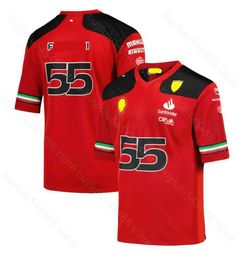 Nouveau t-shirt surdimensionné de sports extrêmes extérieurs F1 Ferra Men Ferra 16 # 55 # Sèche à séchage rapide 3D Sleets courts 4R5M