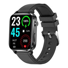 Nuevo reloj inteligente F100 con frecuencia cardíaca, temperatura corporal, detección de oxígeno en sangre, conteo de pasos con láser, pulsera inteligente, reloj deportivo