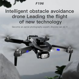 Nouveau drone F196 Quadcopter UAV Hd, caméra de réglage électrique à double caméra, moteur sans balais, stabilité de vol, évitement intelligent d'obstacles, positionnement du flux optique.