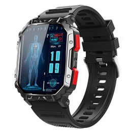 Nieuwe F407 Smart Watch Bluetooth Call Three Defense Outdoor Outdoor Waterdichte hartslag en Blood Monitoring Oefening Stap Watch