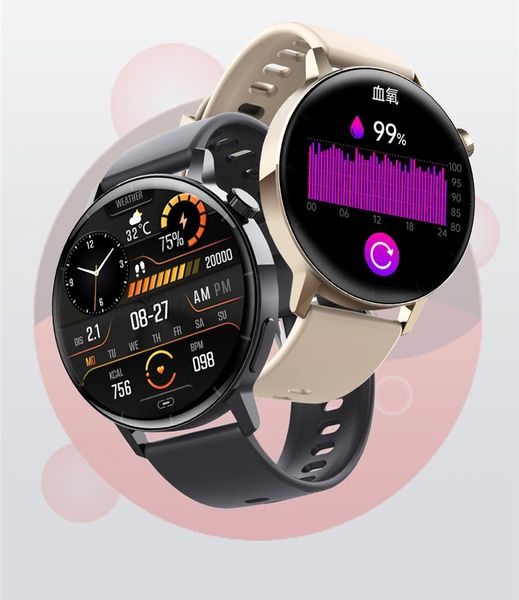 Nouveau F67S Montre intelligente de glycémie de 3 générations Appel Bluetooth Lumière rouge Oxygène sanguin Pression artérielle Fréquence cardiaque Température corporelle HRV