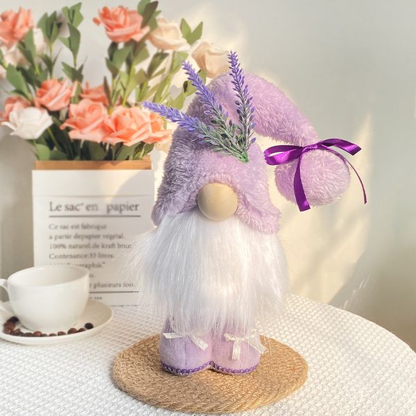 Nueva cara muñeca muñeca muñeca tela púrpura enana decoración de escritorio de muñecas adornament de regalos de regalos para niños