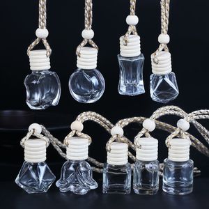 Auto parfum fles auto's hanger parfumer ornament luchtverfrisser voor essentiële oliën diffusor geur lege glazen flessen 30pcs