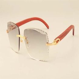 Nouvelles lunettes de soleil de mode de luxe directes d'usine 3524014 lunettes de soleil de code d'or en bois naturel gravure lentille privée personnalisée gravée192H