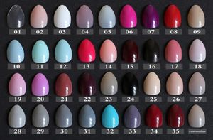 Nouveau Faux Court Rose Pointu Rose Doux Nude Rouge Marron Bleu faux ongles aiguilles couverture complète Couleur pure bonbon Violet Kaki Blanc5764624