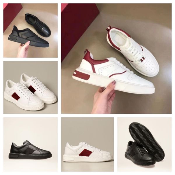 Nouvelle Marque Célèbre Hommes Moony Sneaker Chaussures Stripe Cuir Blanc Noir Confort Chunky Sole Homme Noir Planche À Roulettes Chaussure De Marche Remise En Plein Air Baskets EU38-46