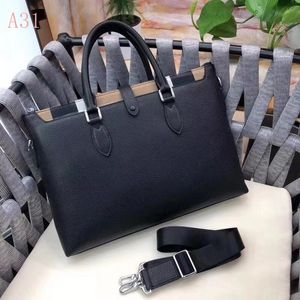 Nouveau célèbre mallette en cuir pur en cuir pur pour hommes, sac de messager, sac d'ordinateur portable, sac de bureau d'affaires, sac à bandoulière