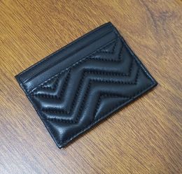 Nieuwe beroemde G -ontwerper Real Leather Card Holder Fashion Business Cards Case Min Wallet Gift Box