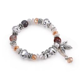 Nieuwe Fancy Design Hot Koop Mannen en Womens Vriendschap Sieraden Kleurrijke Natuurlijke Edelsteen Crystal Beads Armband