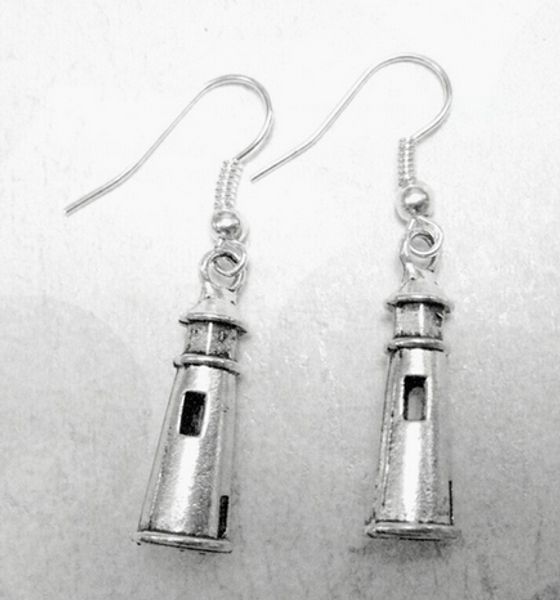 Nouvelle mode 100 paire de bijoux boucles d'oreilles Antique argent DLighthouse angle boucles d'oreilles femmes bricolage Vintage boucles d'oreilles