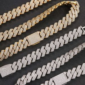 Nouvelle mode 12mm largeur CZ Miami chaîne à maillons cubains Hip Hop Bling Micro Pave 5A clair zircon cubique cubain hommes Bracelet en gros