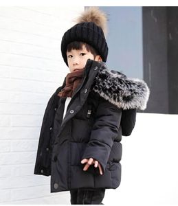 Nouvelle mode 18 ans hiver automne garçons épaissir manteaux garçon enfant manteau bébé fausse fourrure col vêtements enfants vêtements vestes2841436