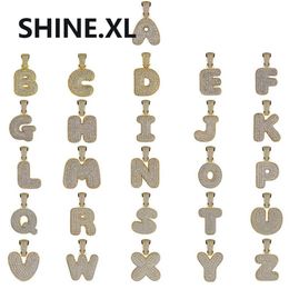 Nova moda 18k banhado a ouro nome personalizado letras iced out pingente colar com corrente de corda personalizado para men246n