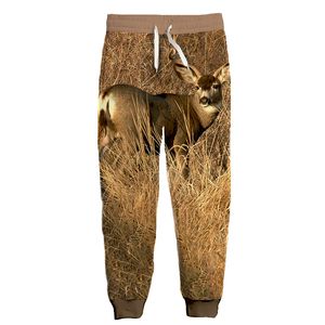 Nouvelle mode 3D imprimé motif de vent National survêtement pantalons de survêtement femmes hommes pleine longueur pantalon hip-hop pantalon chasse cerf 001