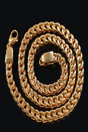 Nouvelle mode 6 mm 1824 pouces en acier inoxydable en acier or plaque plaqué Cuban Link Collier Hip Hop Chaînes Bijoux Cadeaux pour les gars FO1148937