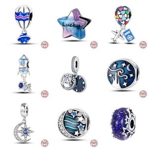 Nieuwe Mode 925 Sterling Zilver reizen vliegtuig Balloon Series Bedels Kralen lucky star Fit Pando 925 Originele Armbanden DIY Anniversary Sieraden