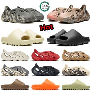 Sandales de créateurs avec boîte EVA Diapositives Pantoufles Hommes Femmes Désert Sable Noir Blanc Onyx Sliders Os Enflame Orange Runners Mens Sliders Ochre Vermilion Beach Sandal