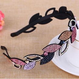 New Fashion And Luxury Women Hairbands Leaves Style Hair Accessories Rhinestone Headbands Lady Hairbands Hairclips 236S