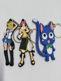 Nouvelle mode Anime Fairy Tail Naz Keychain Lucy Habi Ring Pendre Publicité Cadeaux promotionnels7364144