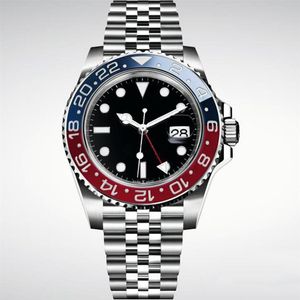 Nouvelle arrivée de mode mens montre-bracelet Basel rouge bleu montre en acier inoxydable 126600 mouvement automatique mens wristWatch249E