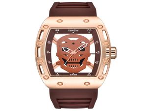 Nouvelles arrivances de mode Afflux d'hommes et de montres pour hommes Creative Fashion Hollow Skull Quartz Regarder le quartz masculin Regardez le chargement spécial F1560132