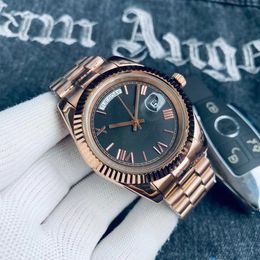Nieuwe mode automatische mechanische horloges zakenlieden luxe horloge casual kalender horloges horloges hoge kwaliteit man groot vergrootglas 41 mm roestvrijstalen horloge