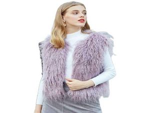 Nouvelle mode Automne Vêtements d'hiver Mongolia Mouton Fur Fur Magas d'hiver Velles de fourrure en fausse fourrure