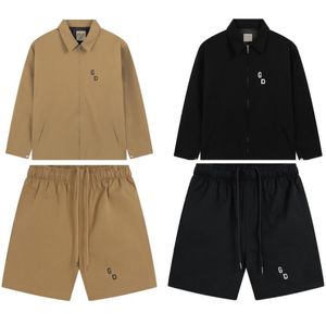 Veste-manchettes à hommes shorts ensembles vestes vêtements teints teints sursaut de survêtement extérieur