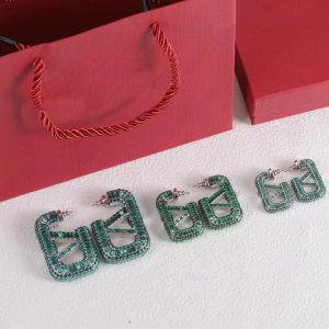 Nieuwe mode blauw kristallen oorbellen hoogwaardige merkontwerper oorbellen dames geschenk sieraden met doos
