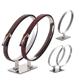 Nieuwe Mode Boetieks Display Props Roestvrijstalen Gordel Display Houder Desktop Leren Riem Tailleband Stand Rack