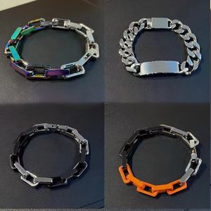 Nouveau bracelet de marque de mode en acier inoxydable designer noeud de bambou bracelet trempé vintage chaîne cubaine hip-hop couple série couleur match