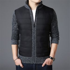 Pulls de marque de mode Cardigan épais Slim Fit Jumpers Knitwear Zipper Chaud Hiver Style coréen Casual Hommes Vêtements 201221