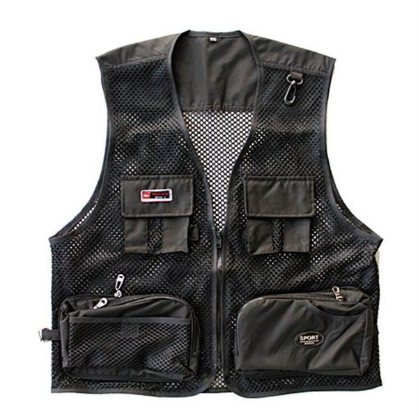 Nouvelle marque de mode gilet hommes gilet tactique Forces spéciales SWAT directeur pêcheur maille noir séchage rapide Clothes194T