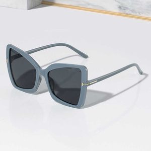 Nieuwe mode vlinder T-vormige zonnebril gepersonaliseerde groot frame uv-bestendig dames